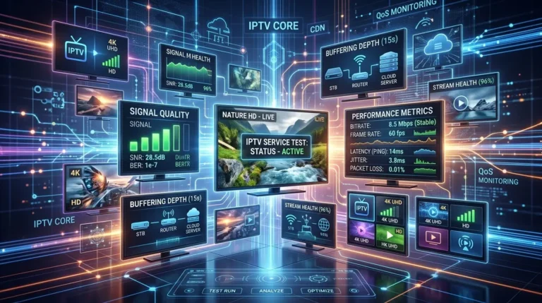 IPTV test op smart TV in woonkamer