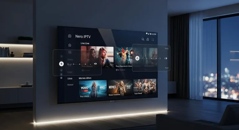 Nero IPTV app op smart TV met live tv en films in 4K